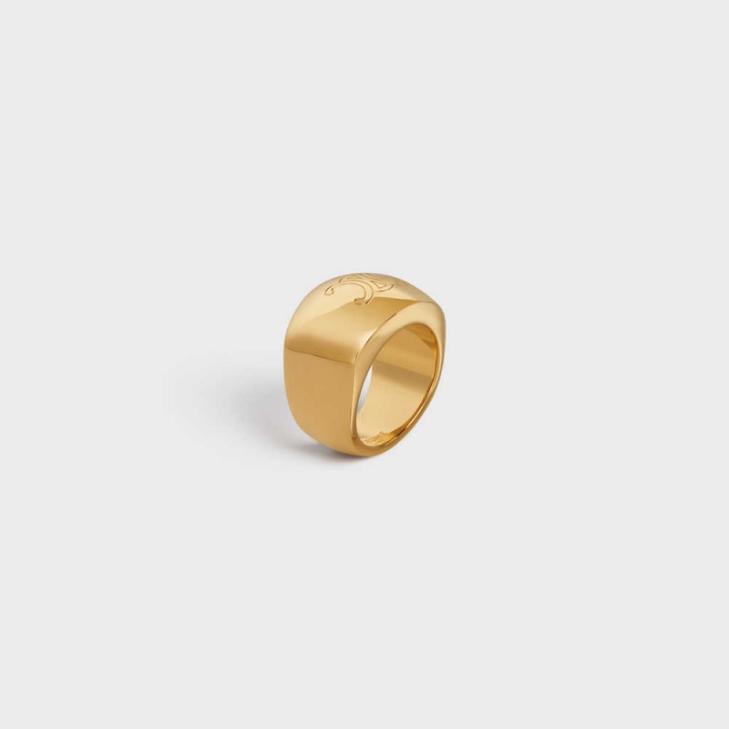 Gold Celine Triomphe Bold in Brass with Gold Finish Rings | CL-592193