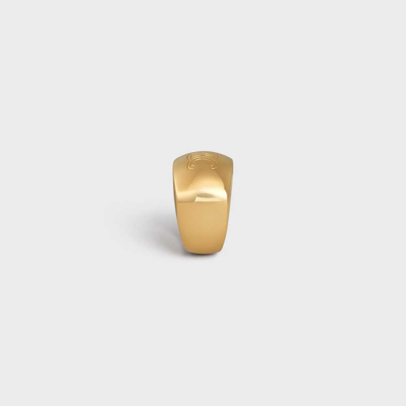 Gold Celine Triomphe Bold in Brass with Gold Finish Rings | CL-592193