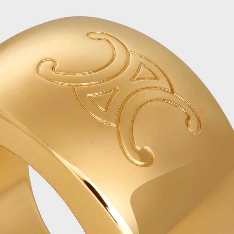 Gold Celine Triomphe Bold in Brass with Gold Finish Rings | CL-592193