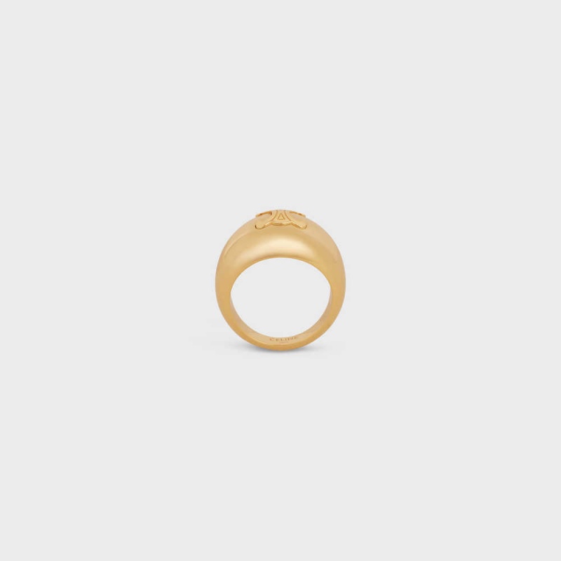 Gold Celine Triomphe Bold in Brass with Gold Finish Rings | CL-592190