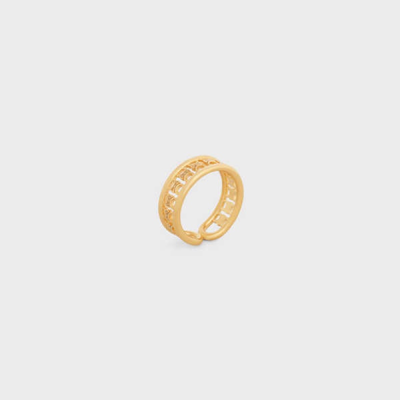 Gold Celine Triomphe Multi in Brass with Gold Finish Rings | CL-592188