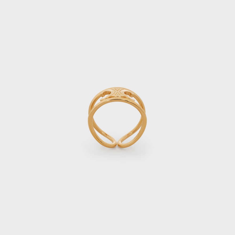 Gold Celine Triomphe in Brass with Gold Finish Rings | CL-592187