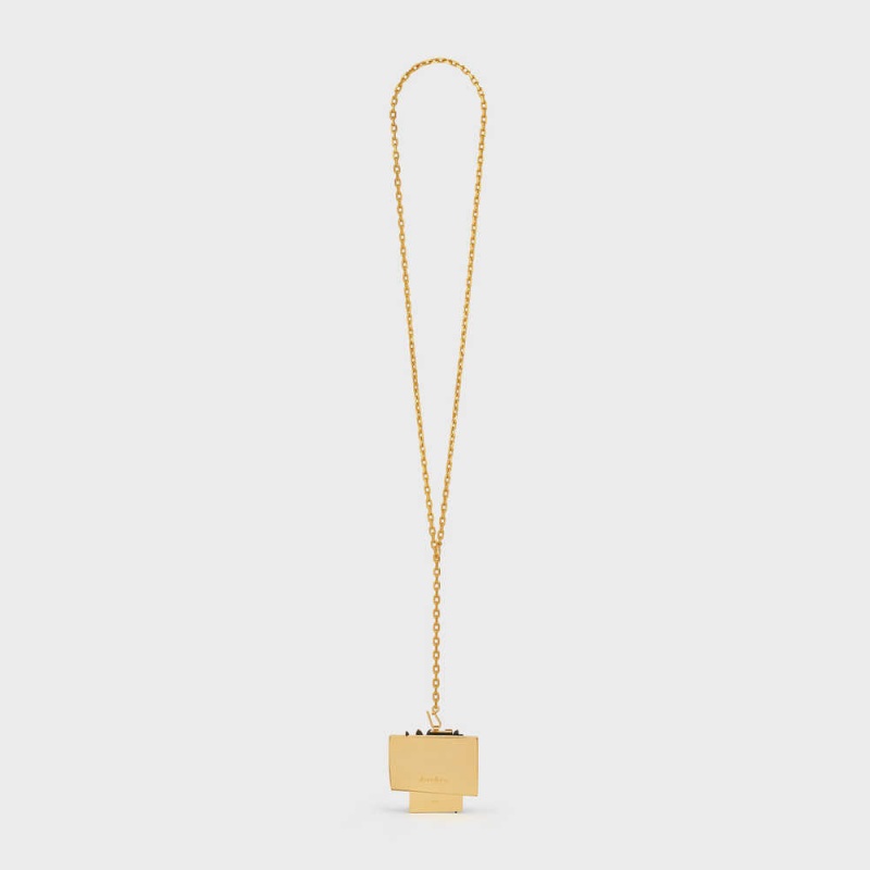 Gold / Black Celine Nevelson Project Vermeil and Oak Wood Necklaces | CL-592292