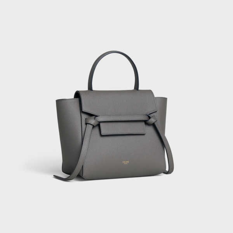 Grey Celine Nano in grained calfskin Belt Bag | CL-593057