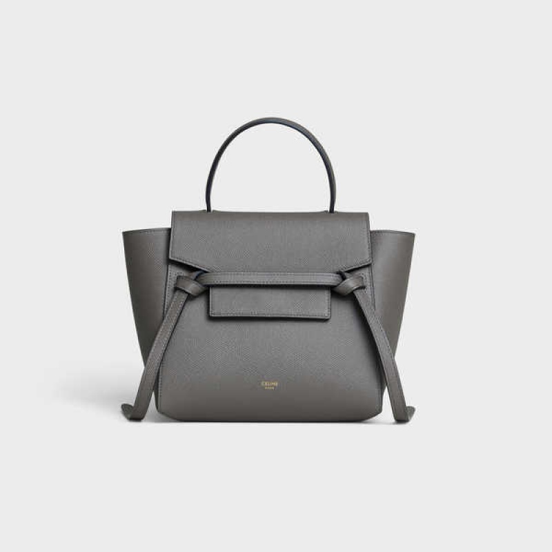 Grey Celine Nano in grained calfskin Belt Bag | CL-593057