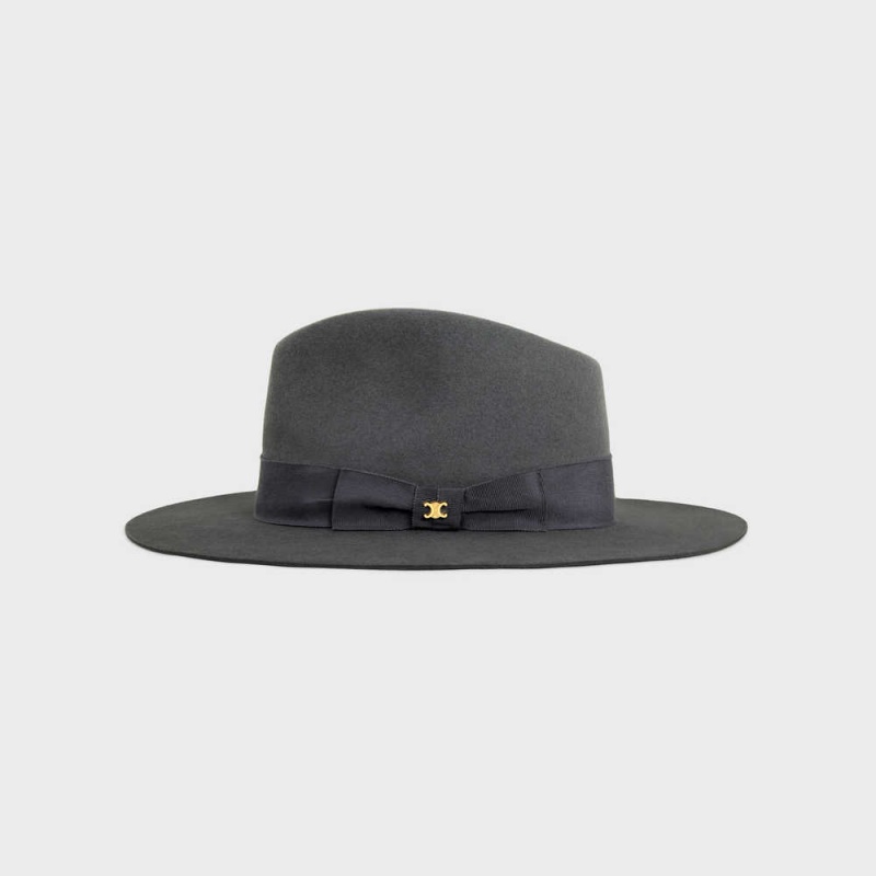 Gris Celine fedora in felt Hat | CL-592340