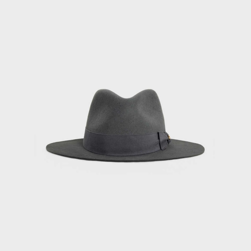 Gris Celine fedora in felt Hat | CL-592340