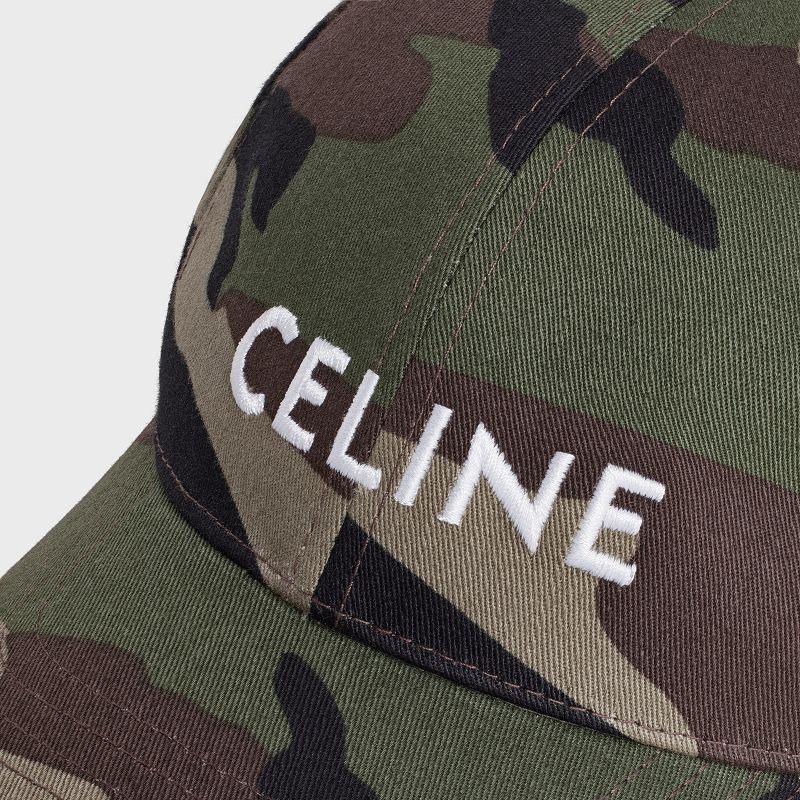 KAKI MILITAIRE Celine BASEBALL IN COTTON Cap | CL-591693