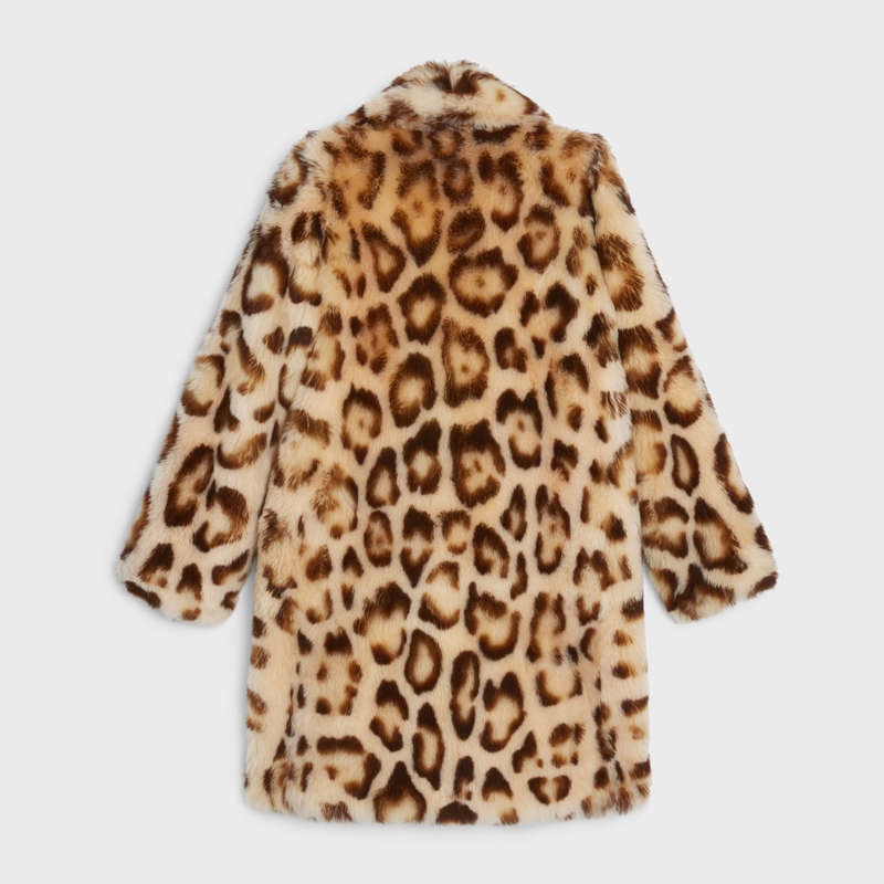 Leopard Celine peain leopard-print cashmere Coats | CL-591981