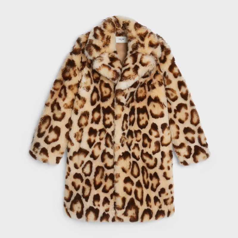 Leopard Celine peain leopard-print cashmere Coats | CL-591981