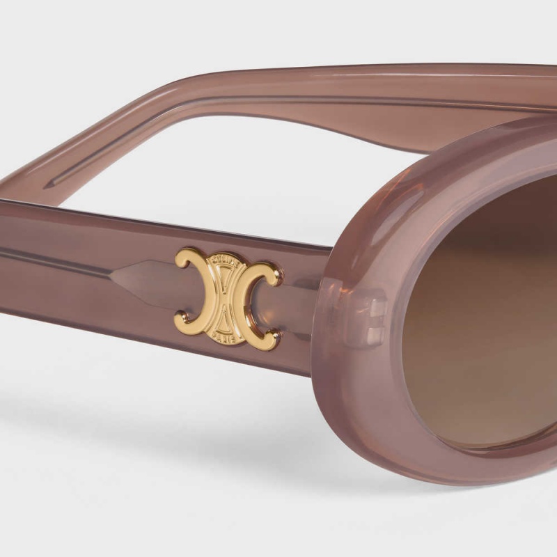 Milky Hazelnut Celine Triomphe 01 in Acetate Sunglasses | CL-592382