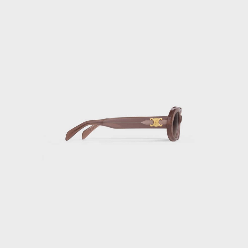 Milky Hazelnut Celine Triomphe 01 in Acetate Sunglasses | CL-592382