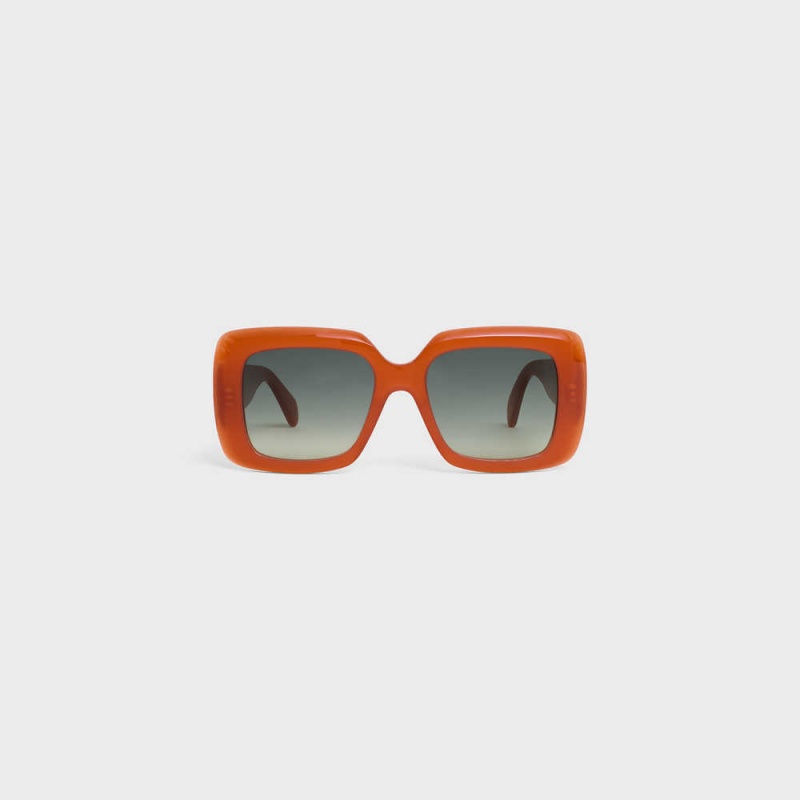 Milky Rust Celine Square S263 in Acetate Sunglasses | CL-592375