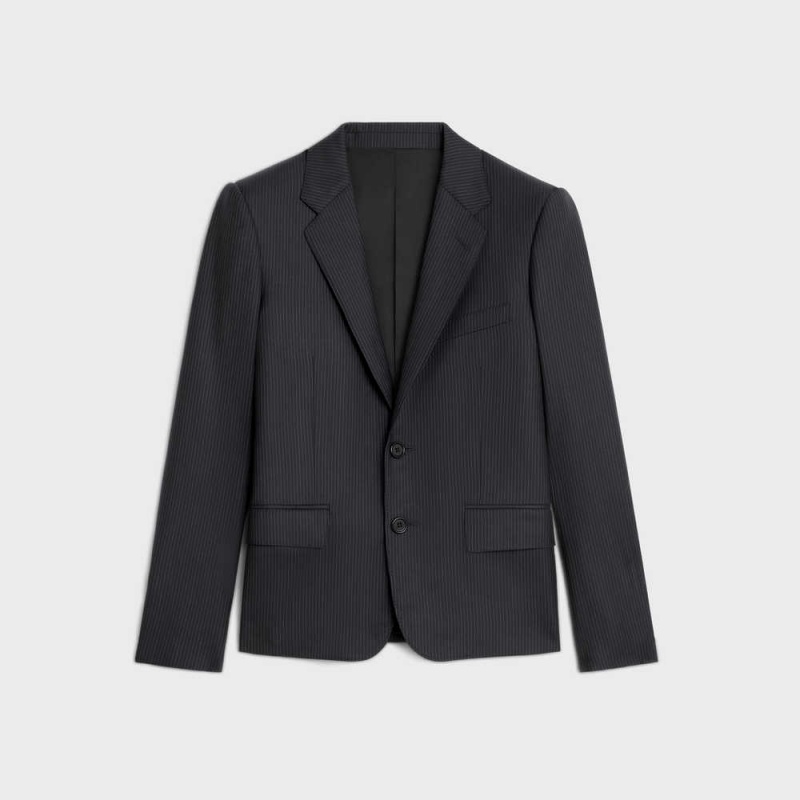 NAVY/CRAIE Celine in striped wool Jackets | CL-592656