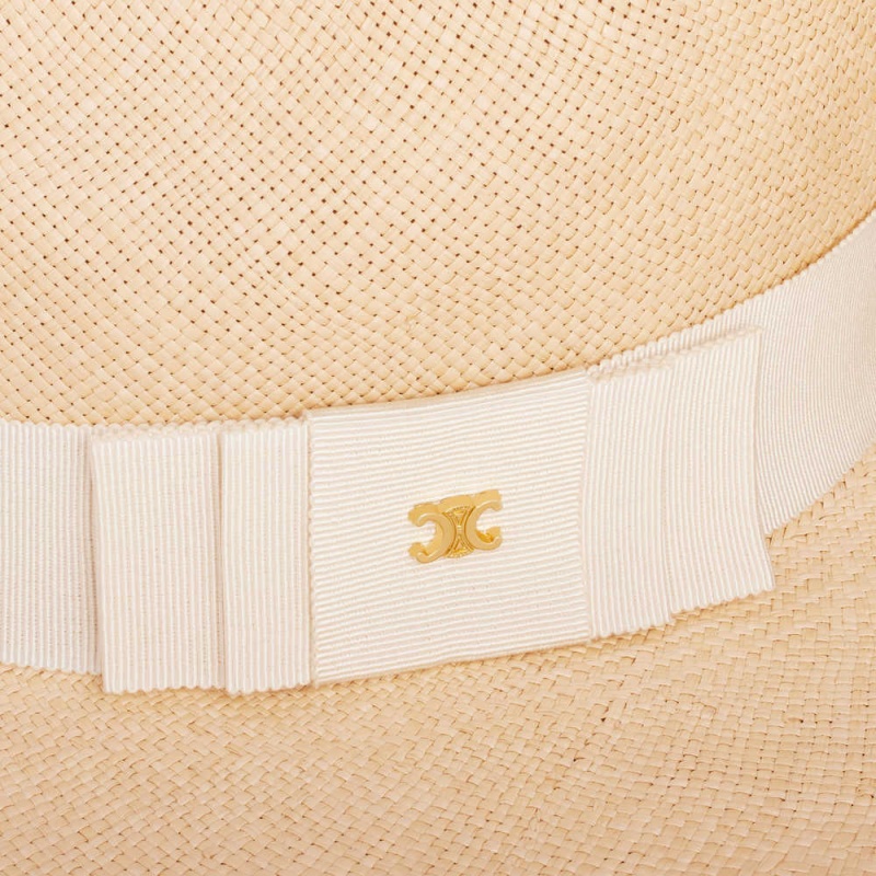 Natural / Light Beige Celine pANAMA in straw Hat | CL-592346