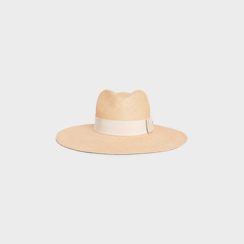 Natural / Light Beige Celine pANAMA in straw Hat | CL-592346