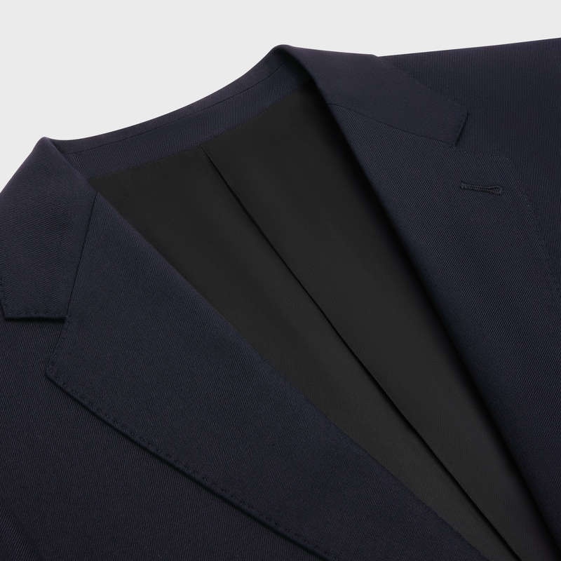 Navy Celine CLASSIC IN WOOL GABARDINE Jackets | CL-591982