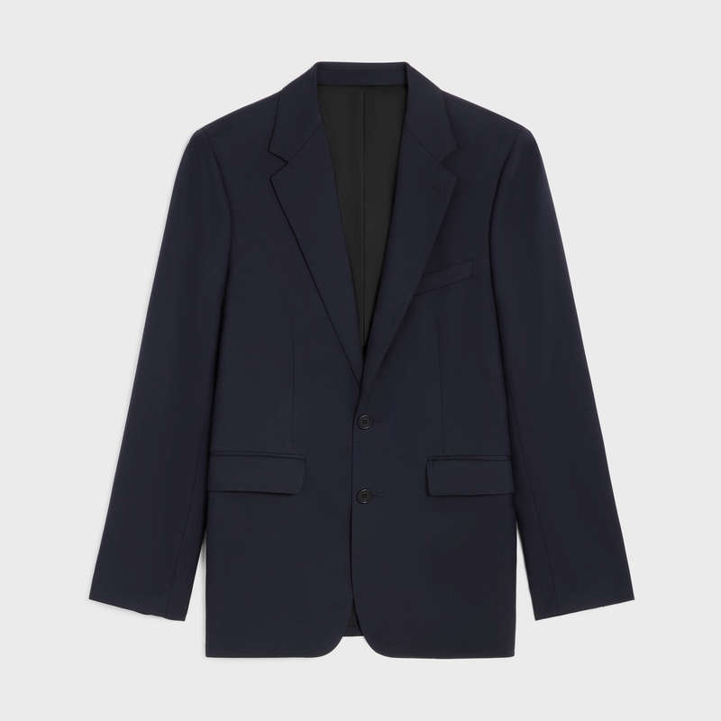 Navy Celine CLASSIC IN WOOL GABARDINE Jackets | CL-591982