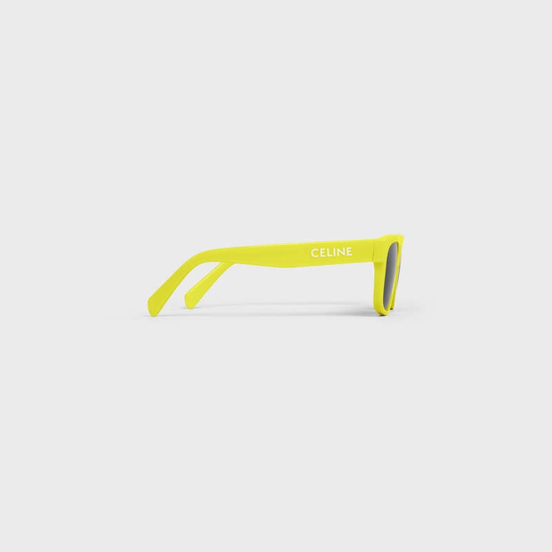 Neon Yellow Celine Monochroms 05 in Acetate Sunglasses | CL-591747