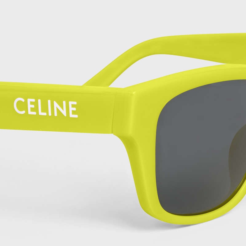 Neon Yellow Celine Monochroms 05 in Acetate Sunglasses | CL-591747