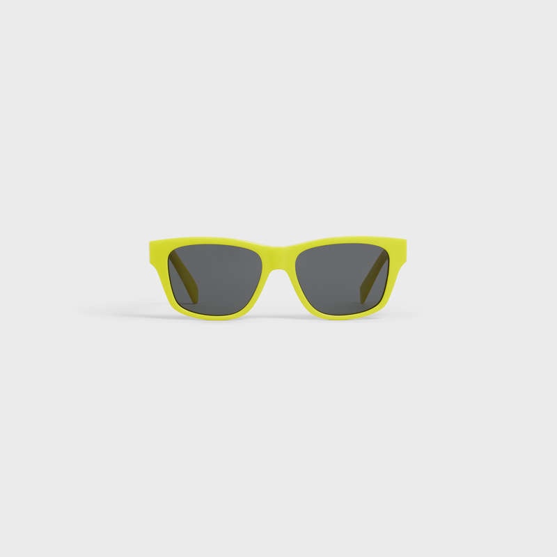 Neon Yellow Celine Monochroms 05 in Acetate Sunglasses | CL-591747