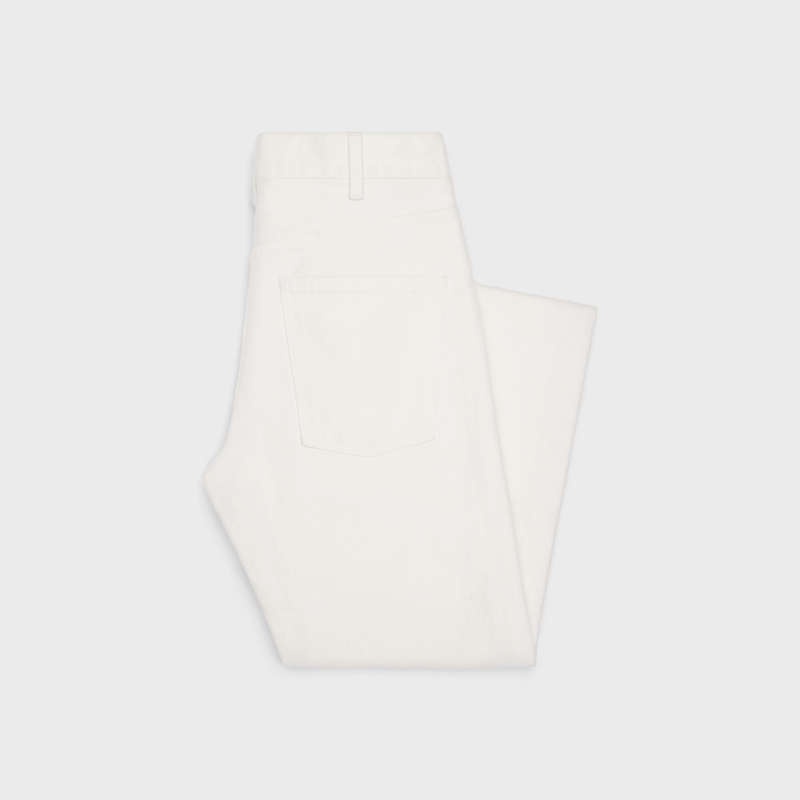 OPTIC WHITE WASH Celine DYLAN FLARED JEANS IN OPTIC WASH DENIM Pants | CL-592047