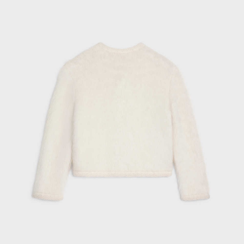 Off White Celine Cardigan in brushed mohair Knitwear | CL-592699