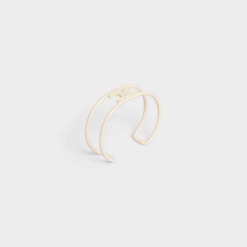 Off White Celine Triomphe Cuff in Varnished Brass Bracelets | CL-592218