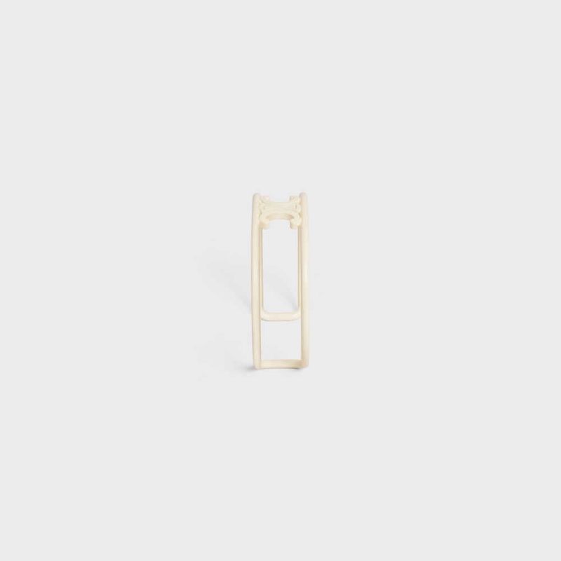 Off White Celine Triomphe Cuff in Varnished Brass Bracelets | CL-592218