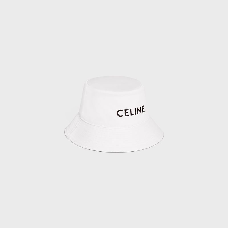 Off White Celine embroidered bucket in cotton gabardine Hat | CL-591712