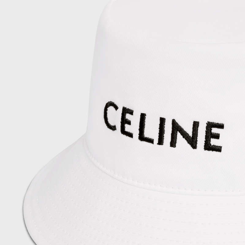 Off White Celine embroidered bucket in cotton gabardine Hat | CL-591712