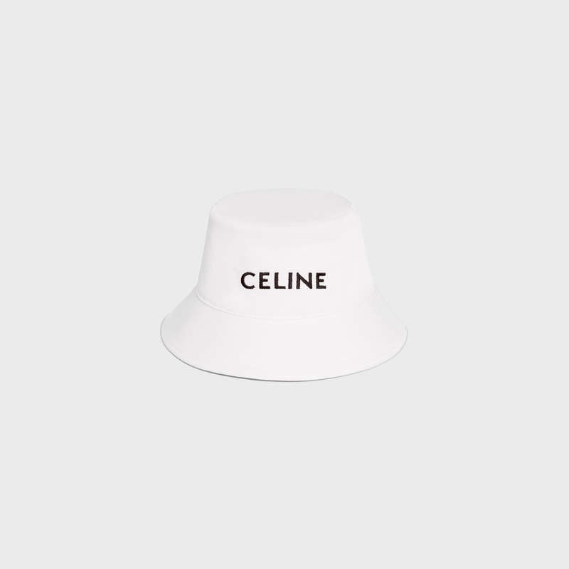 Off White Celine embroidered bucket in cotton gabardine Hat | CL-591712