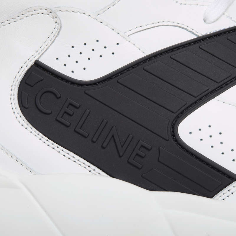 Optic White / Black Celine C06 HIGH in CALFSKIN Sneakers | CL-591909