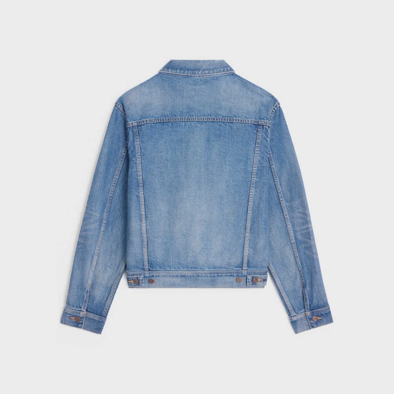 PISMO WASH Celine V-shaped trucker in pismo wash denim Jackets | CL-592689