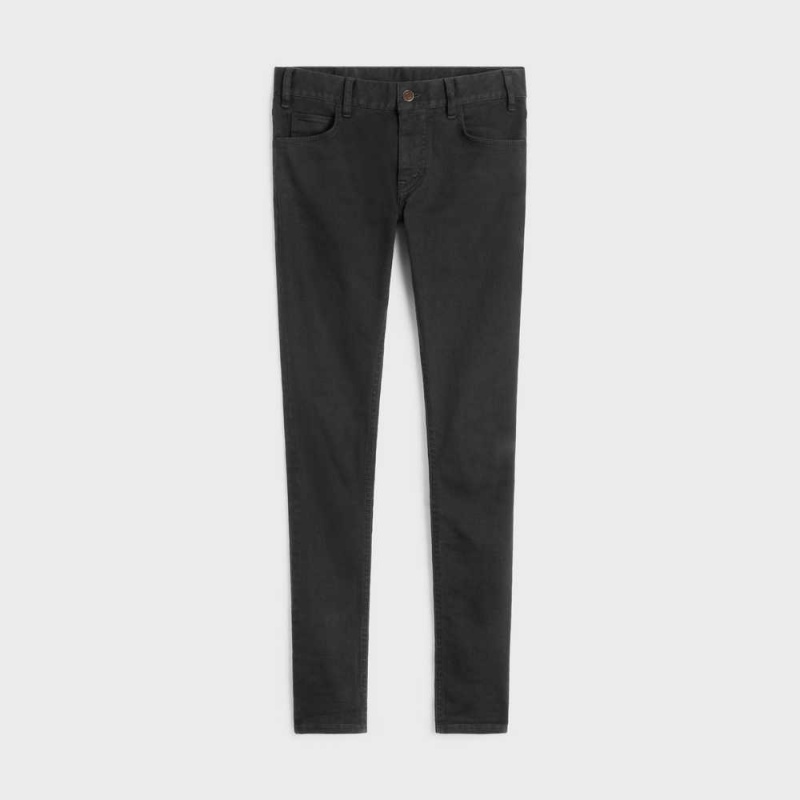 PURE BLACK STONE Celine skinny jeans in pure black stone wash denim Pants | CL-592729