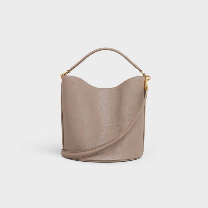 Pebble Celine Bucket Bag in Supple Grained Calfskin 16 | CL-593257