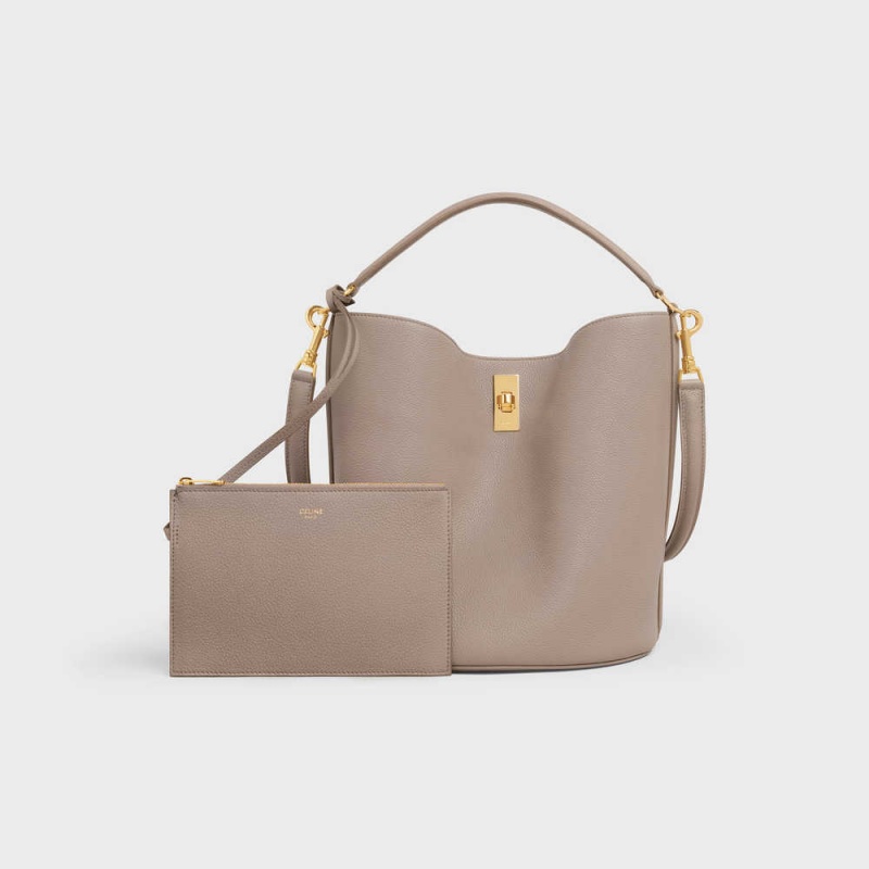 Pebble Celine Bucket Bag in Supple Grained Calfskin 16 | CL-593257