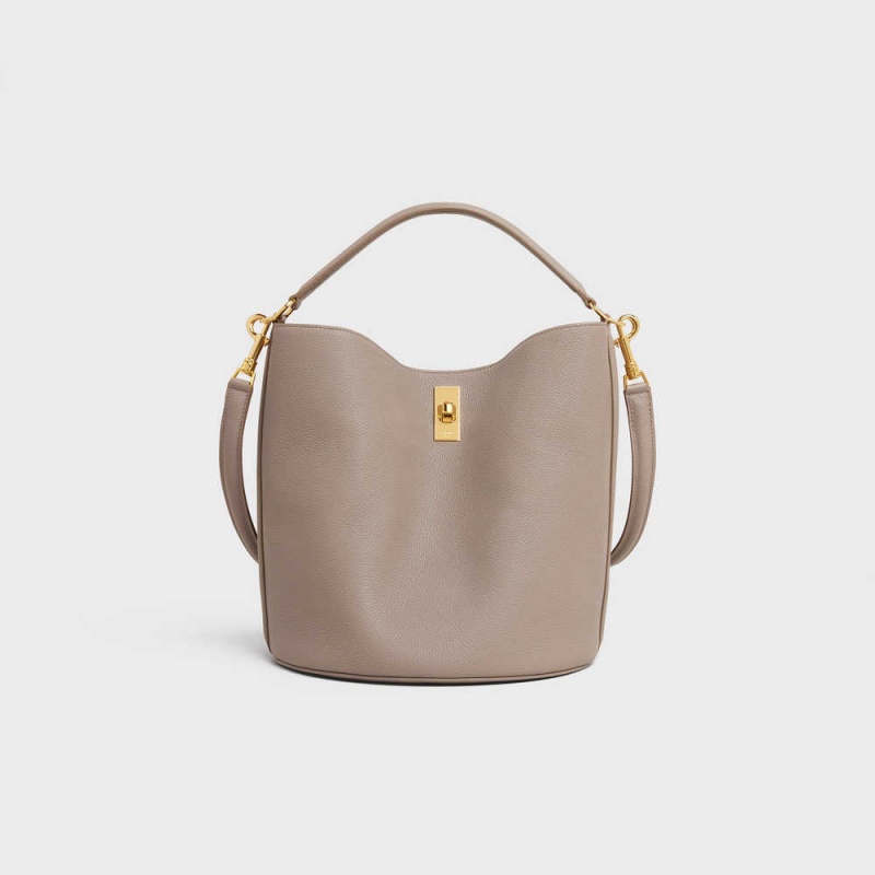 Pebble Celine Bucket Bag in Supple Grained Calfskin 16 | CL-593257