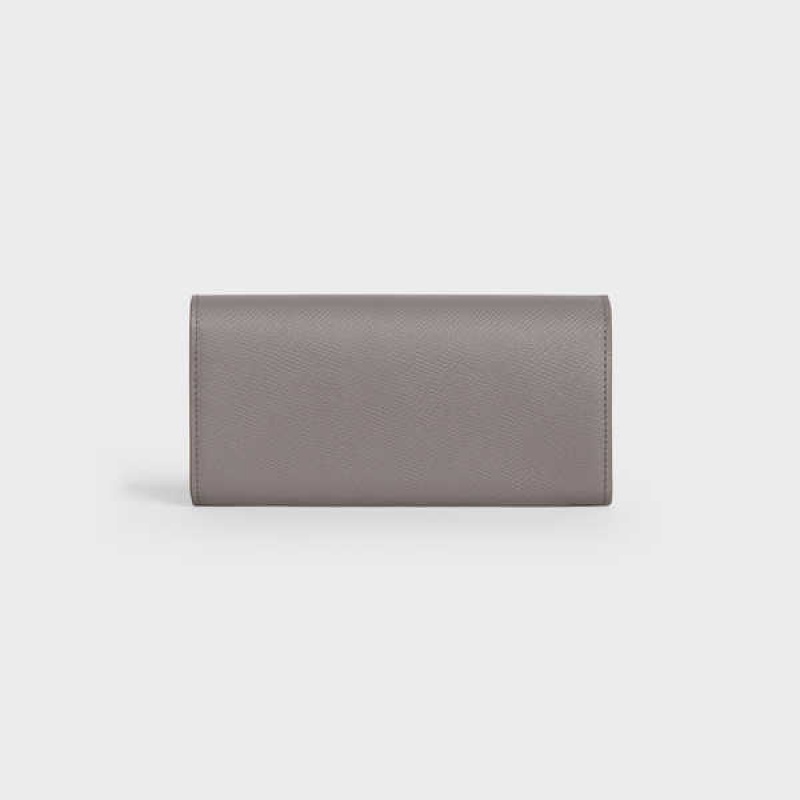 Pebble Celine Large flap in Grained calfskin Wallets | CL-592995