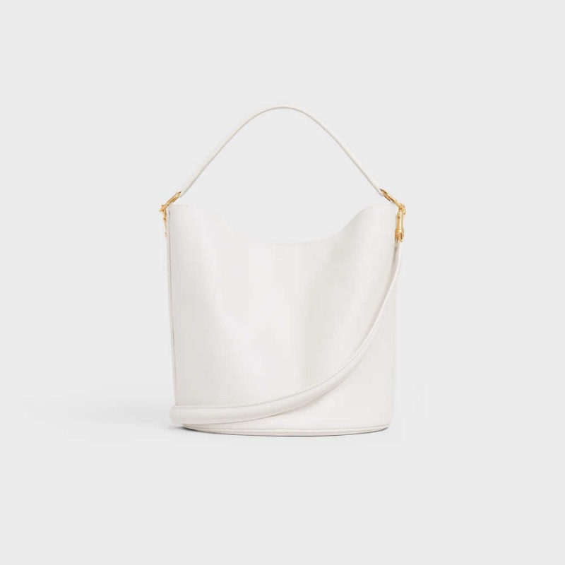 RICE Celine Bucket Bag in Supple Grained Calfskin 16 | CL-593258