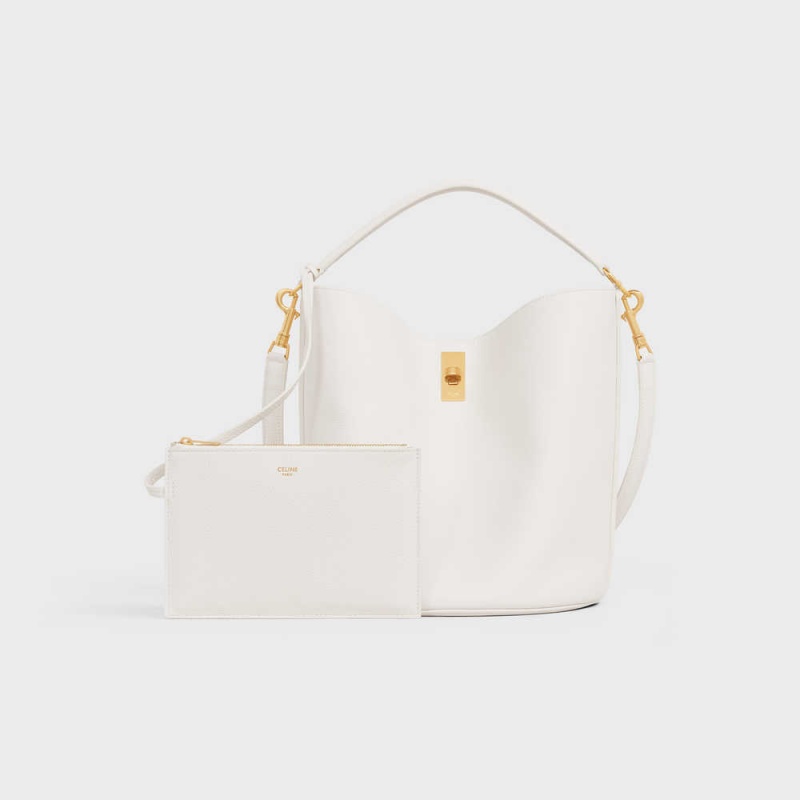 RICE Celine Bucket Bag in Supple Grained Calfskin 16 | CL-593258