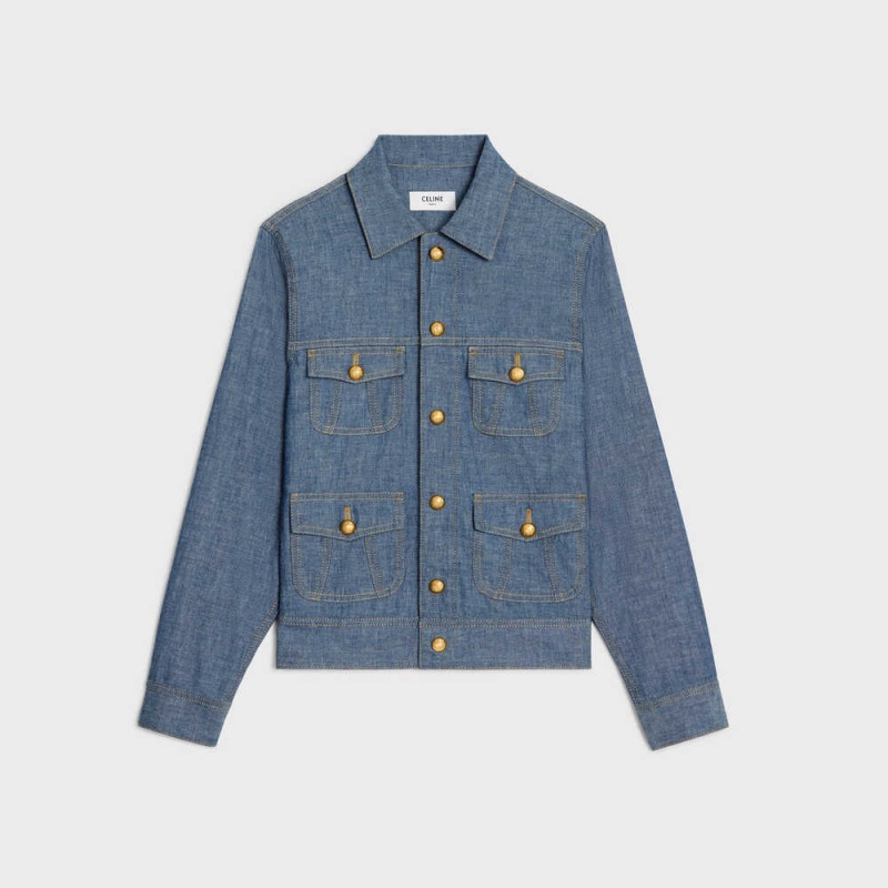 RINSED Celine Trucker in lightweight shirting Jackets | CL-592630