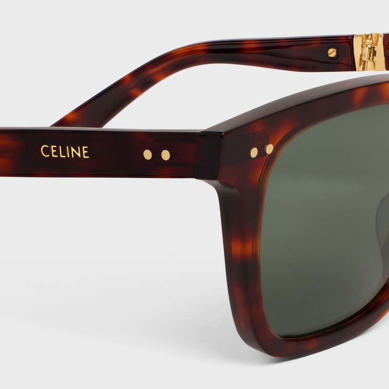 Red Havana Celine Frame 44 in Acetate with Metal Sunglasses | CL-591735