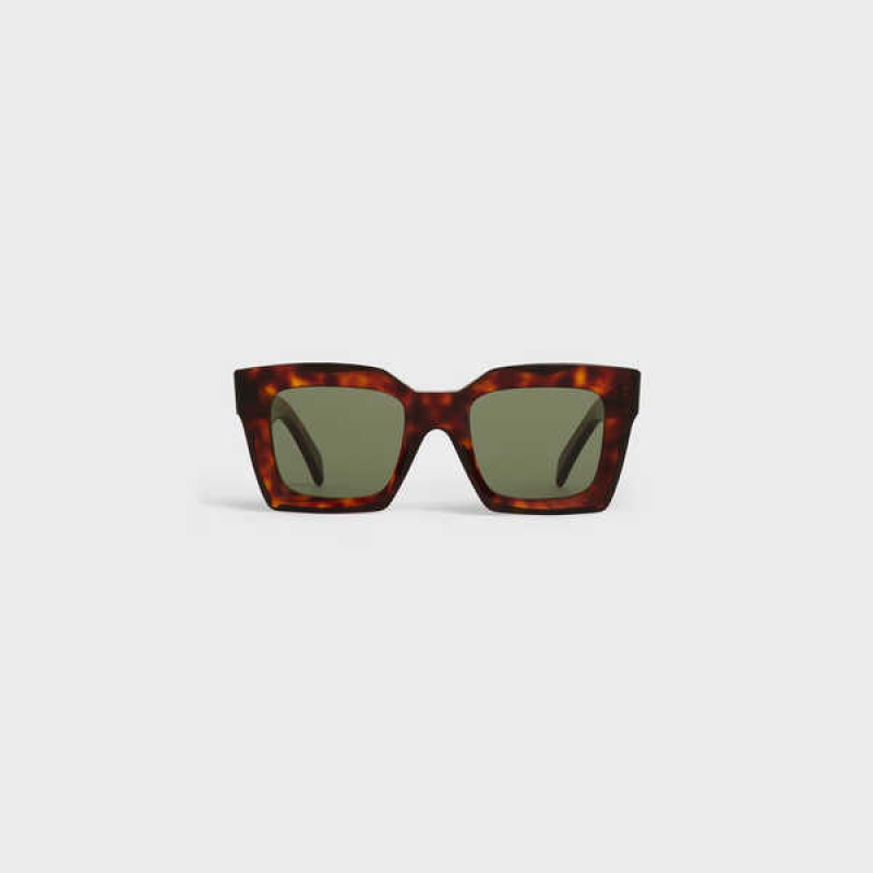 Red Havana Celine Square S130 in Acetate Sunglasses | CL-592440