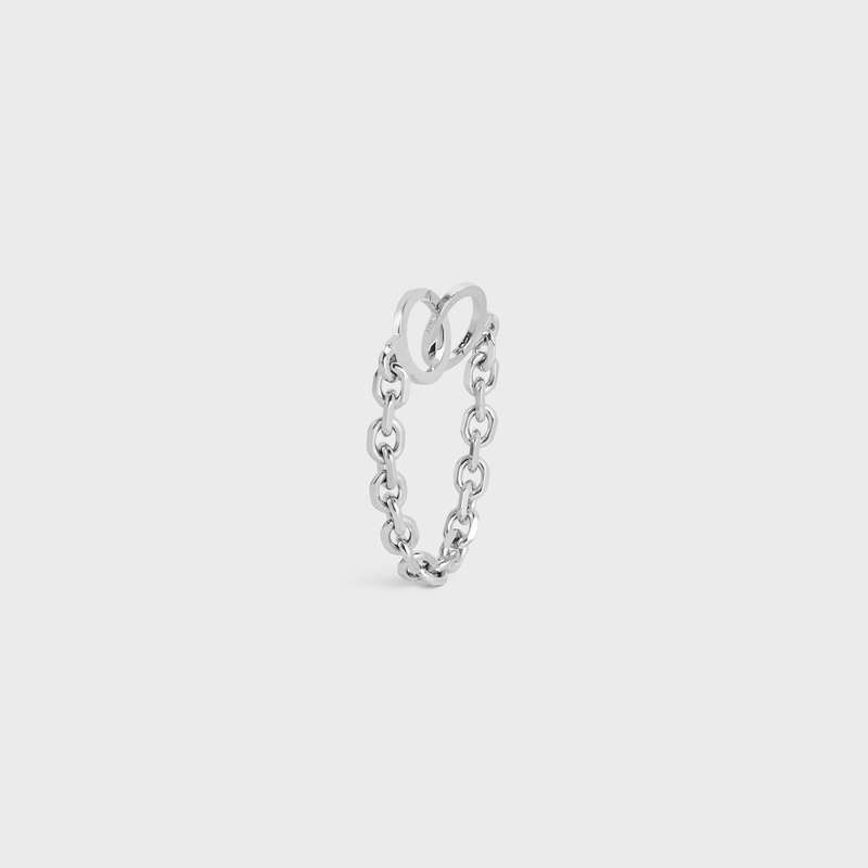 Silver Celine Chaîne Triomphe Golden Handcuff in Sterling Silver with Rhodium finish Bracelets | CL-591657