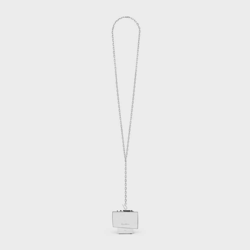 Silver / Black Celine Nevelson Project Sterling Silver and Oak Wood Necklaces | CL-592293