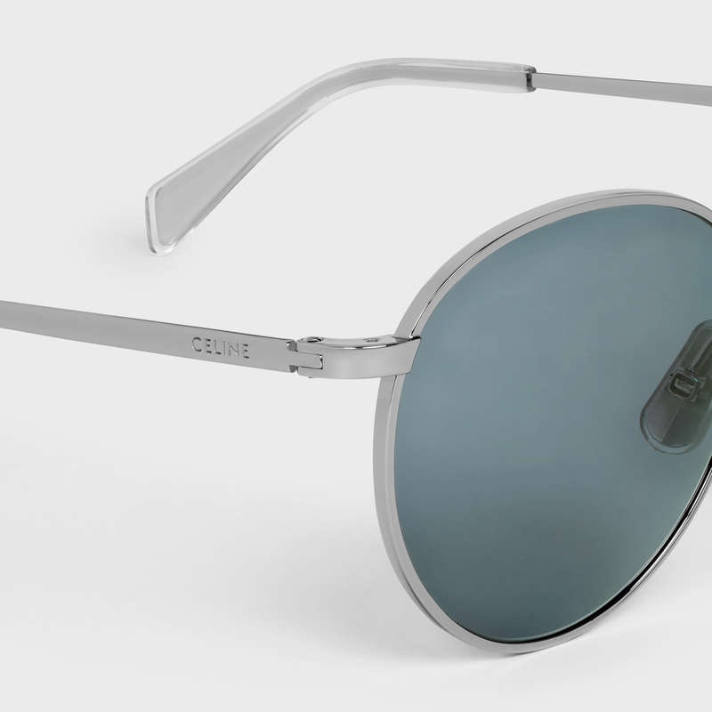 Silver / Blue Celine Metal Frame 06 in Metal Sunglasses | CL-591760