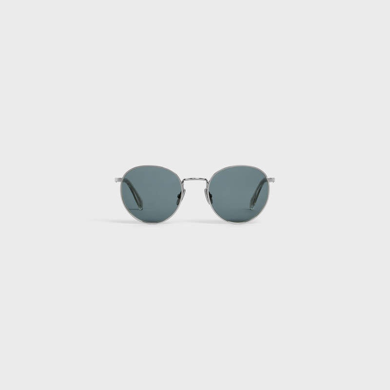 Silver / Blue Celine Metal Frame 06 in Metal Sunglasses | CL-591760