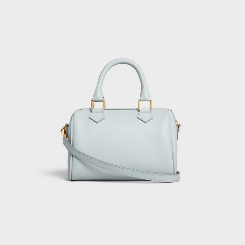 Soft Blue Celine SMALL BOSTON in Smooth Calfskin Cuir Triomphe | CL-593150