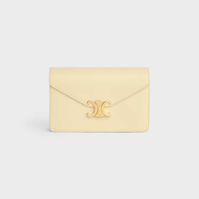 Sunlight Celine Wallet on Chain TRIOMPHE in Shiny calfskin Mini Bags | CL-593024